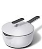 Caraway Enameled Cast Iron Mini Sauce Pan, 1.8 Qt., Color:Gray - Image 1