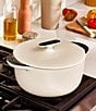 Caraway Enameled Cast Iron Dutch Oven, 6.5 Qt., Color:Cream - Image 3