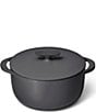 Caraway Enameled Cast Iron Dutch Oven, 6.5 Qt., Color:Charcoal - Image 1