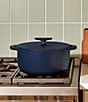 Caraway Enameled Cast Iron Dutch Oven, 6.5 Qt., Color:Dark Navy - Image 3