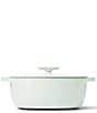 Caraway Enameled Cast Iron Oval Dutch Oven, 8.5 Qt., Color:Light Mist - Image 2