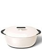 Caraway Enameled Cast Iron Oval Dutch Oven, 8.5 Qt., Color:Cream - Image 1