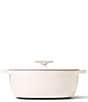 Caraway Enameled Cast Iron Oval Dutch Oven, 8.5 Qt., Color:Cream - Image 2