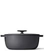 Caraway Enameled Cast Iron Oval Dutch Oven, 8.5 Qt., Color:Charcoal - Image 2