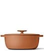 Caraway Enameled Cast Iron Oval Dutch Oven, 8.5 Qt., Color:Rust - Image 2