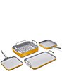 Caraway Ceramic-Coated 6-Piece Squareware Set, Color:Marigold - Image 1