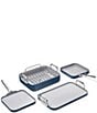 Caraway Ceramic-Coated 6-Piece Squareware Set, Color:Navy - Image 1