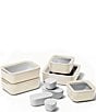 Caraway Ceramic-Coated Glass Food Storage Set, Color:Cream - Image 1