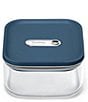 Caraway Small Glass Airtight Container, Color:Navy - Image 1