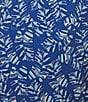 Caribbean Abstract Leaf 6#double; Swim Trunks, Color:Bright Navy - Image 3