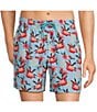 Color:Bright Aqua - Image 1 - Big & Tall Digital Flamingo 6#double; & 9#double; Inseam Swim Trunks