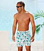 Color:Ecru - Image 4 - Big & Tall Flamingo Beach 6#double; and 8#double; Inseam Coordinating Swim Trunks