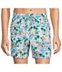 Color:Ecru - Image 1 - Big & Tall Flamingo Beach 6#double; and 8#double; Inseam Coordinating Swim Trunks