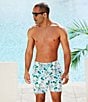 Color:Ecru - Image 5 - Big & Tall Flamingo Beach 6#double; and 8#double; Inseam Coordinating Swim Trunks