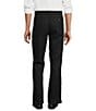 Caribbean Big & Tall Flat Front Fancy Linen Pants, Color:Black - Image 2