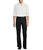 Caribbean Big & Tall Flat Front Fancy Linen Pants, Color:Black - Image 3