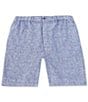 Color:Blue - Image 1 - Big & Tall Flat Front Linen 10#double; Inseam Shorts