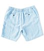 Color:Blue - Image 2 - Big & Tall Flat Front Linen 10#double;/12#double; Inseam Shorts