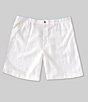Color:White - Image 1 - Big & Tall Flat Front Linen 10#double;/12#double; Inseam Shorts