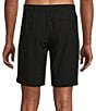 Color:Black - Image 2 - Big & Tall Half Elastic Solid Cargo 9#double; and 11#double; Inseam Swim Trunks