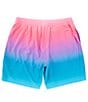 Color:Pink Multi - Image 2 - Big & Tall Ombre 6#double; And 9#double; Inseam Swim Trunks