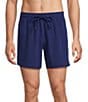 Caribbean Big & Tall Palmsway 6#double; Solid Swim Trunks - Image 6