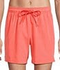 Caribbean Big & Tall Palmsway 6#double; Solid Swim Trunks - Image 6