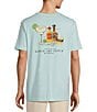 Caribbean Big & Tall Sippin N Dippin Short Sleeve Graphic T-Shirt, Color:Frosted Blue - Image 1