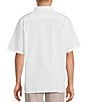 Caribbean Big & Tall Solid Short Sleeve Linen Blend Woven Shirt - Image 2