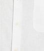 Caribbean Big & Tall Solid Short Sleeve Linen Blend Woven Shirt - Image 4