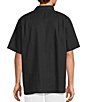 Caribbean Big & Tall Solid Short Sleeve Linen Blend Woven Shirt - Image 6