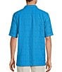 Caribbean Camp Texture Solid Short Sleeve Woven Shirt - Image 6