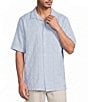 Caribbean Camp Texture Solid Short Sleeve Woven Shirt - Image 1