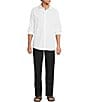 Caribbean Coastal Linen Flat Front Pants - Image 6