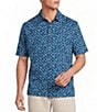 Caribbean Coatfront Mini Drinks Print Short Sleeve Woven Shirt - Image 1