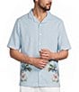 Caribbean Dobby Print Short Sleeve Woven Camp Shirt - Image 2