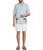Caribbean Dobby Print Short Sleeve Woven Camp Shirt - Image 3