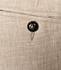 Caribbean Classic Fit Flat Front Fancy Linen Pants, Color:Natural - Image 4