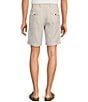 Color:Natural - Image 2 - Flat Front Linen Blend Poly 9#double; Inseam Shorts