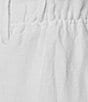 Color:White - Image 4 - Flat Front Linen Woven Pants