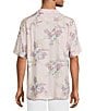 Caribbean Floral Print Short Sleeve Woven Camp Shirt - Image 2