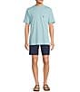 Caribbean Isle Breeze Flat Front Performance Stretch 8#double; Inseam Shorts, Color:Navy - Image 3