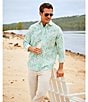 Caribbean Leaf Print Long Sleeve Woven Shirt - Image 5