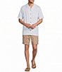Caribbean Micro Print Short Sleeve Woven Camp Shirt - Image 3