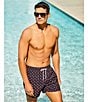 Caribbean Mini Flamingo 5#double; Cabana Swim Trunks, Color:Black Multi - Image 5