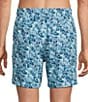 Caribbean Palm Grid 6#double; Inseam Swim Trunks - Image 2