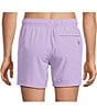 Caribbean Palmsway 6#double; Solid Swim Trunks, Color:Lavender - Image 2