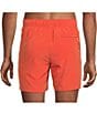 Caribbean Palmsway 6#double; Solid Swim Trunks, Color:Bright Coral - Image 2