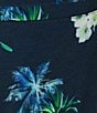 Color:Navy Multi - Image 3 - Pineapple Tropical Palms 6#double; Inseam Swim Trunks