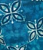 Color:Dark Teal - Image 3 - Placed Batik 6#double; Inseam Swim Trunks